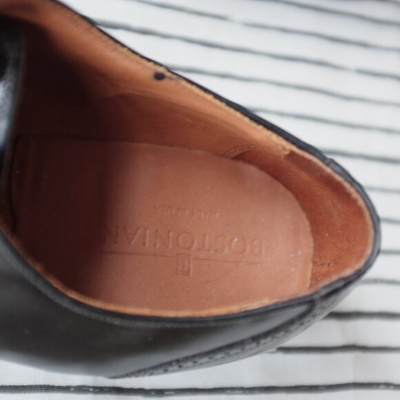 COPY - Black BOSTONIAN Classics Brogue Wingtip Oxfords Dress Shoes USA Made - Picture 4 of 10